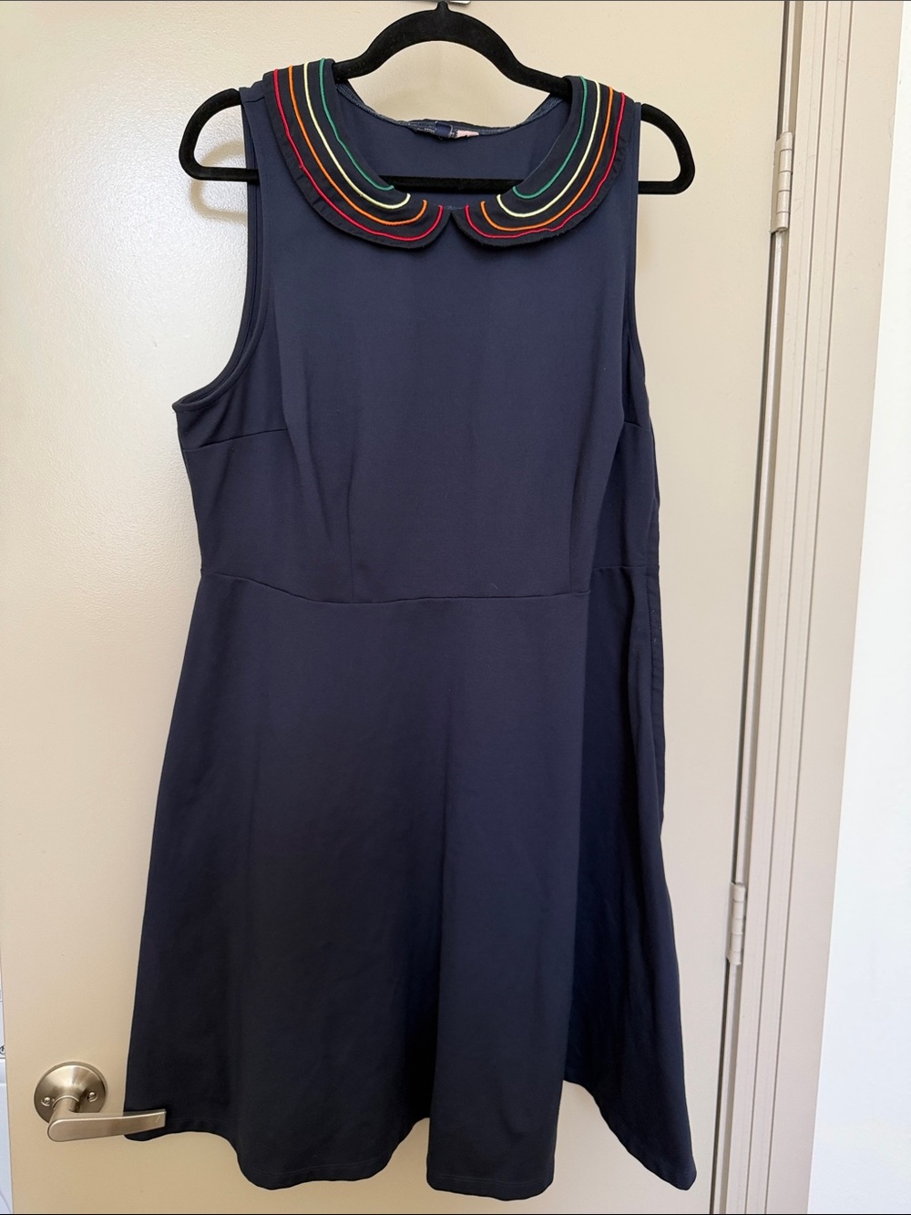 1X Modcloth Rainbow Peter Pan Collar Dress